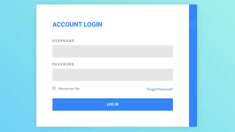 login page prototype