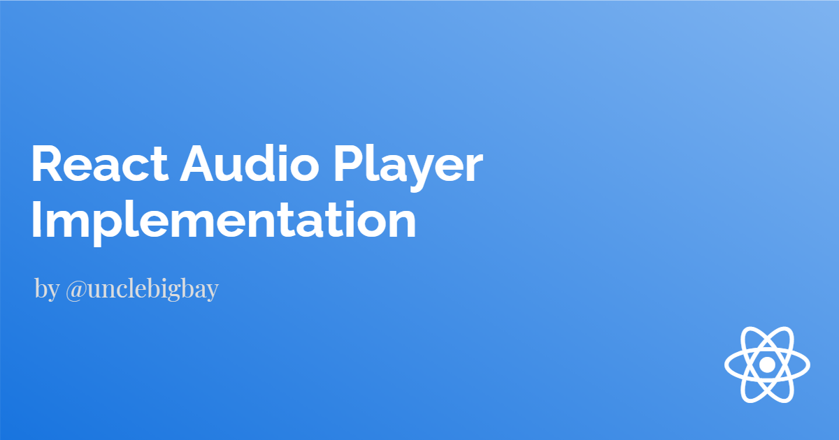 React Audio Player Implementation