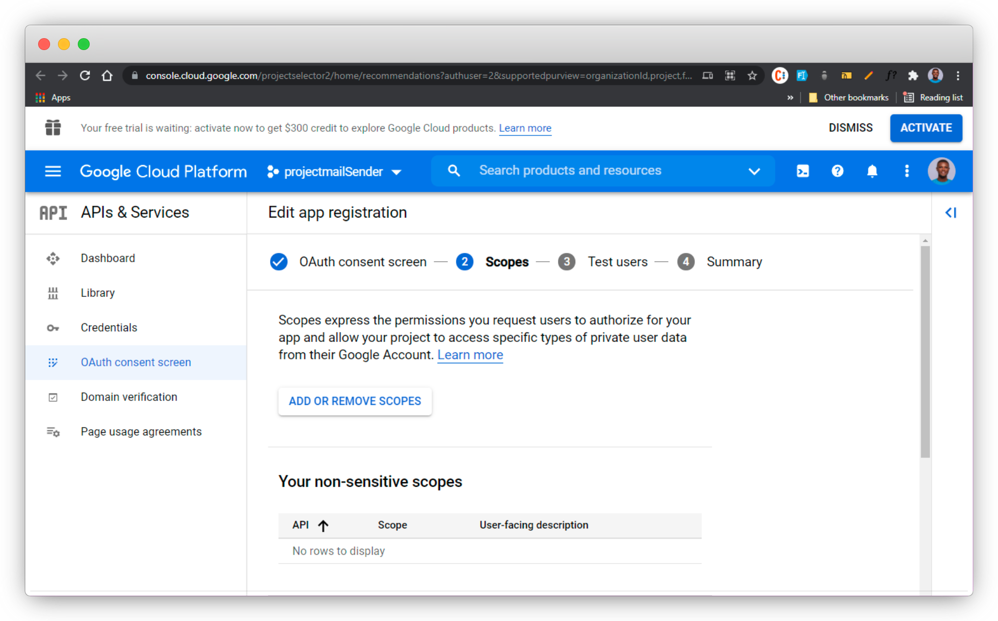 the scope section is option
