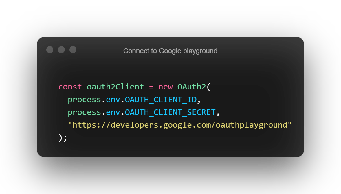 Connect to Google playground